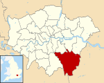 Bromley UK locator map